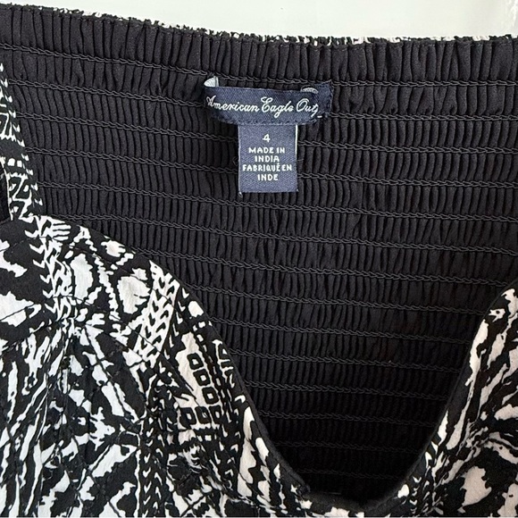 AEO Black & White Geometric Print Mini Dress with Pockets - Picture 6 of 6